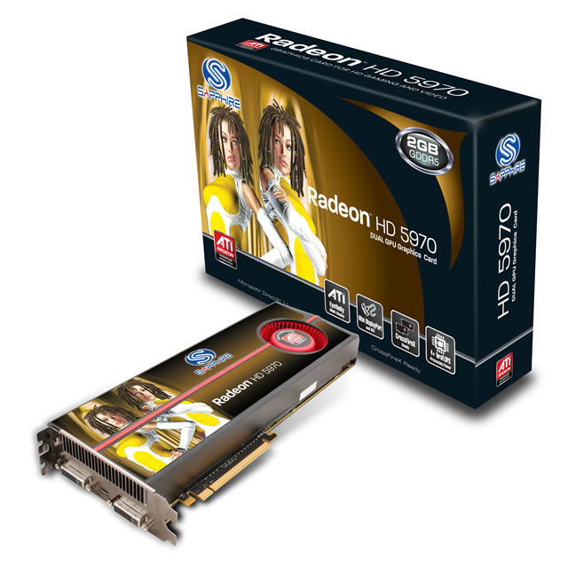 SAPPHIRE HD5970 2G GDDR5 PCI-E DUAL-DVI-I/MINI DP